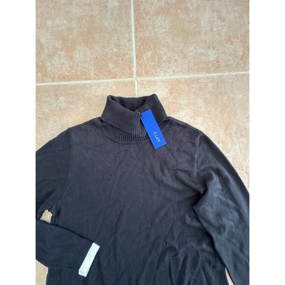 New! APT.9 Black dress sweater Turtle-neck Size M - Picture 4 of 6